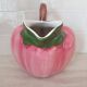 Pichet en céramique forme Pêche ou Tomate / rose