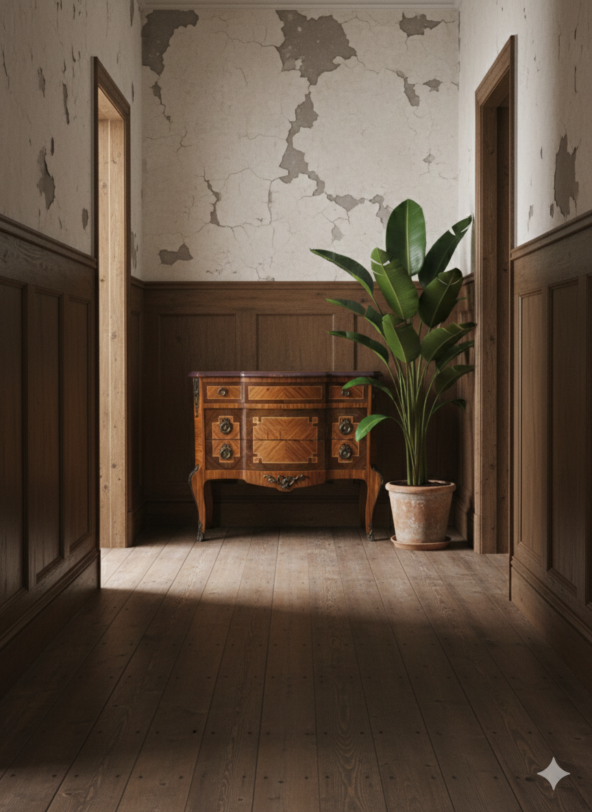 Commode transition in marquetry, Louis XV style, early 20th century.