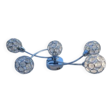 Suspension vintage métal chromé