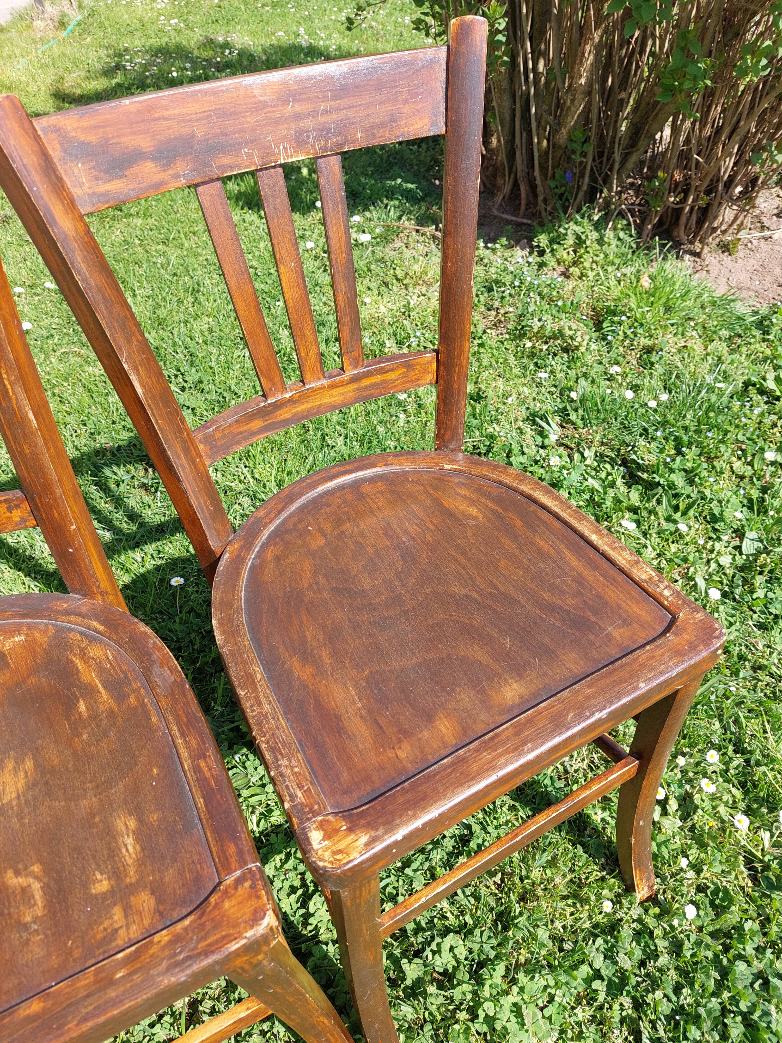 dark wooden bistro chairs
