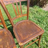 dark wooden bistro chairs