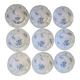 9 old K&G Lunéville hollow plates Regency model