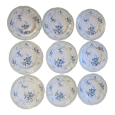 9 old K&G Lunéville hollow plates Regency model