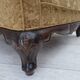 1950s, Danish relax armchair, furniture velour, carved oak wood.