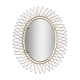 Oval golden sun mirror in metal, 1960s