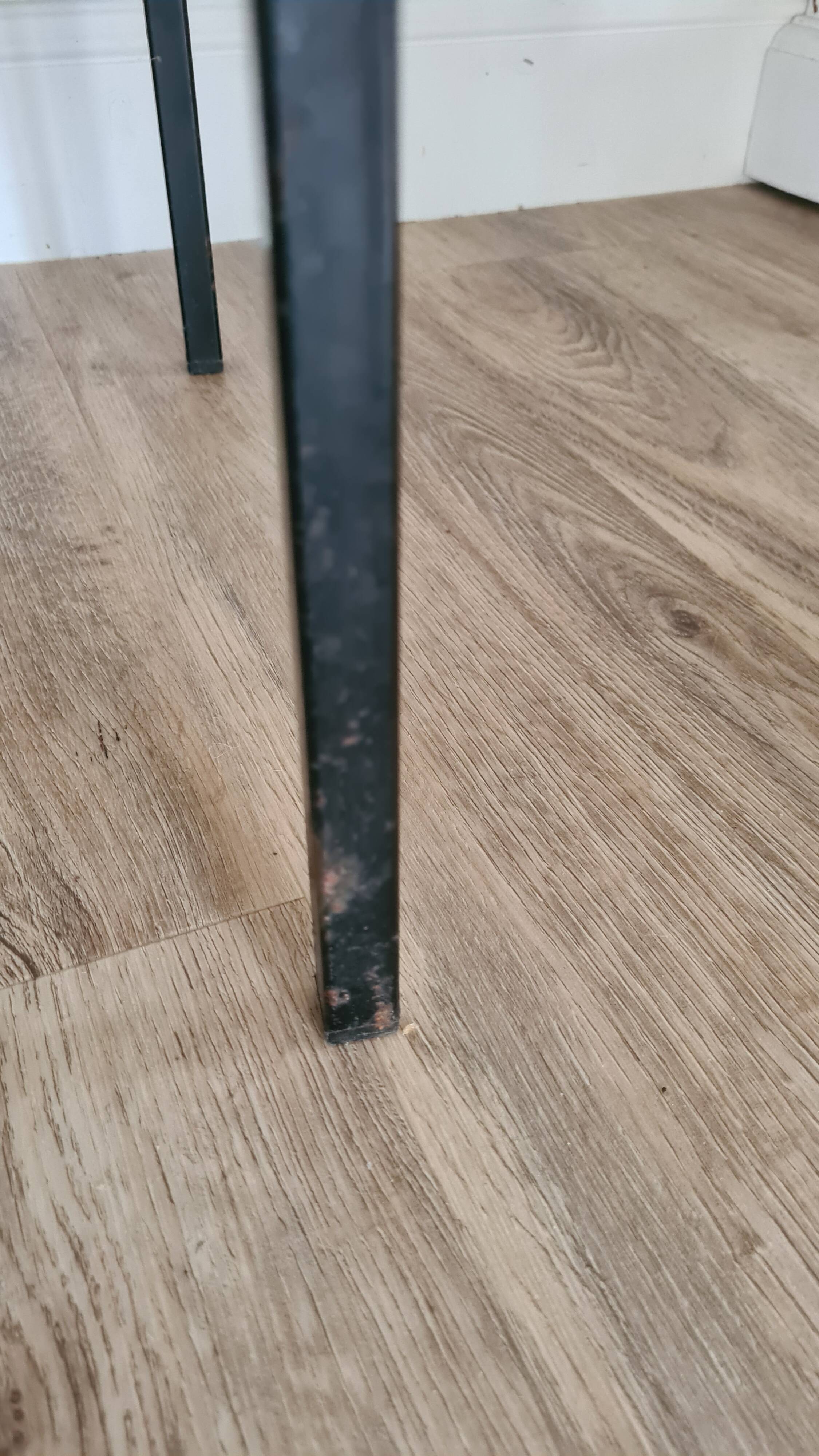 Pierre Guariche style bedside table, wood and metal, vintage, 60s