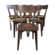 Série de 6 chaises bistrot scandinave bois vintage