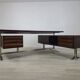 Design corner desk Gianni Moscatelli rosewood 70s vintage