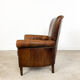 Vintage dark sheep leather club chair Achterdijk