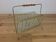 Magazine rack perforated sheet metal and bamboo, 50s