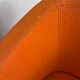 Paire de fauteuils orange 1970
