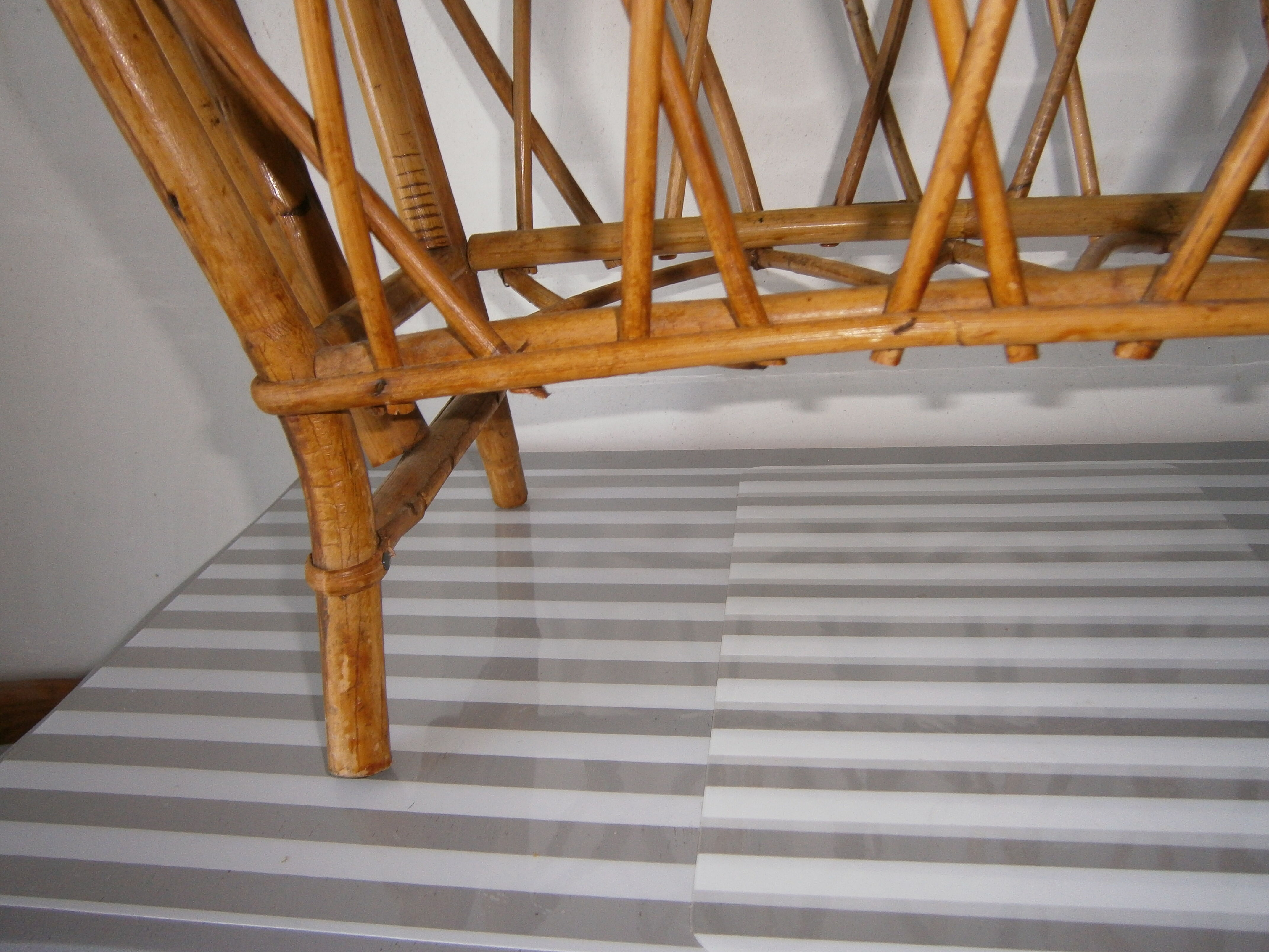 Rattan magazine rack