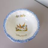Empty pocket bowl from the Faïencerie de France model Moustier