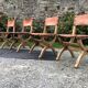 Set of 4 vintage brutalist chairs by Bram Sprij, Netherlands 1960s. in beech.