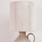 Stoneware and cotton thread lamp