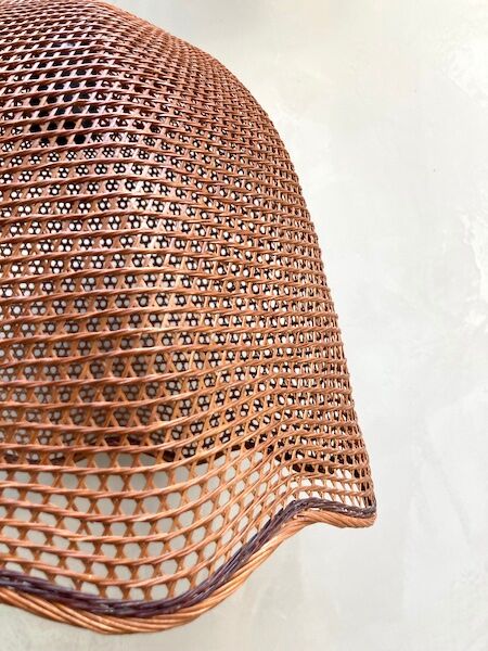 Wicker suspension tulip shape