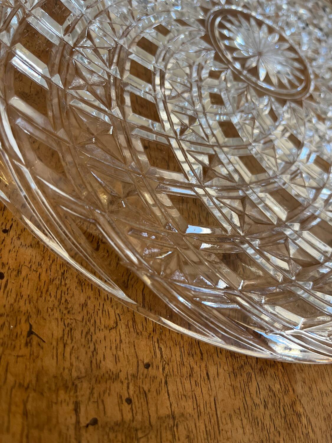 Large pressed glass plate
