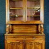 Parisian library buffet Louis Philippe period in walnut circa 1830