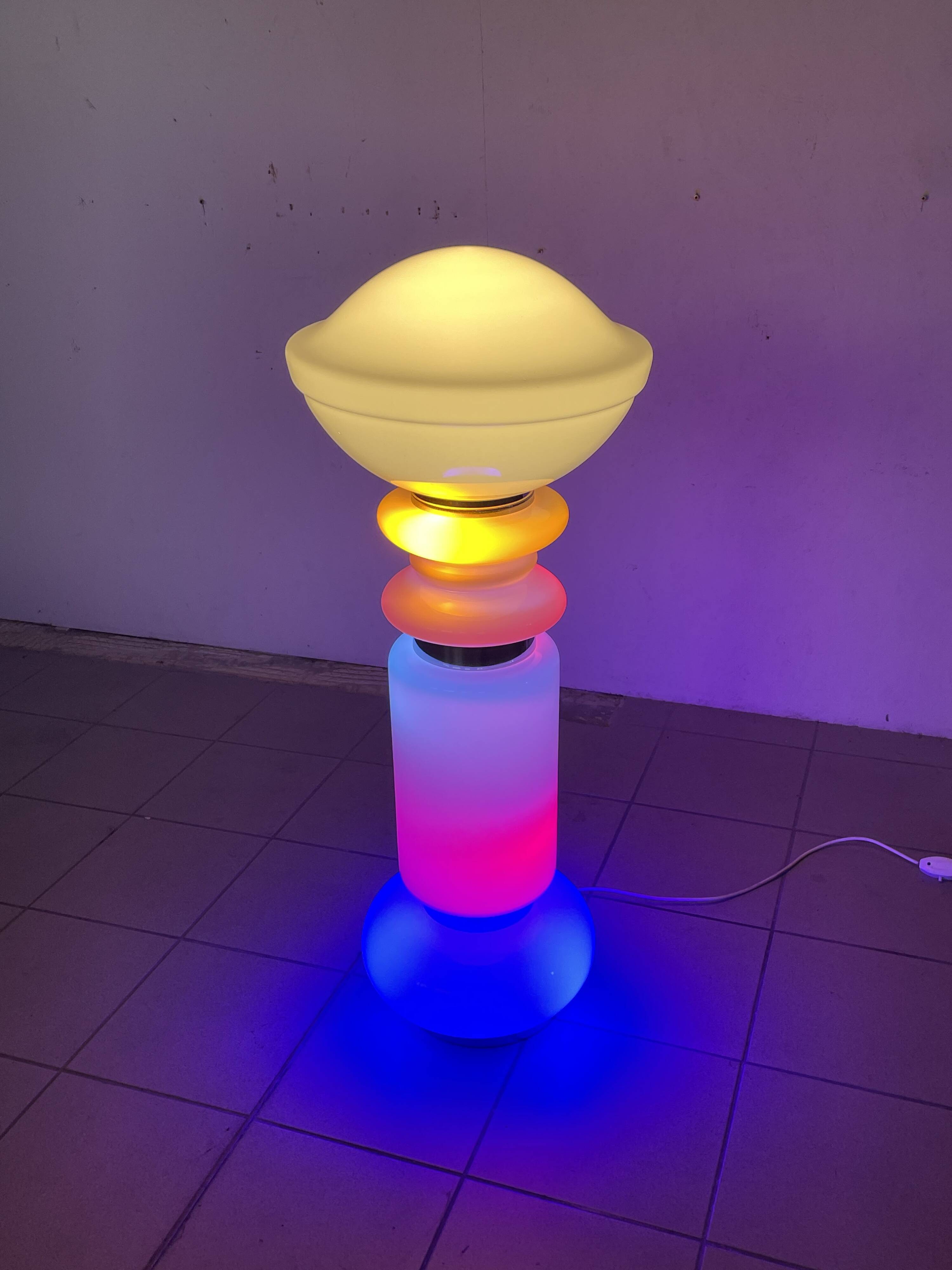 Lampadaire "Birillo" de Carlo Nason pour AV Mazzega, 1970