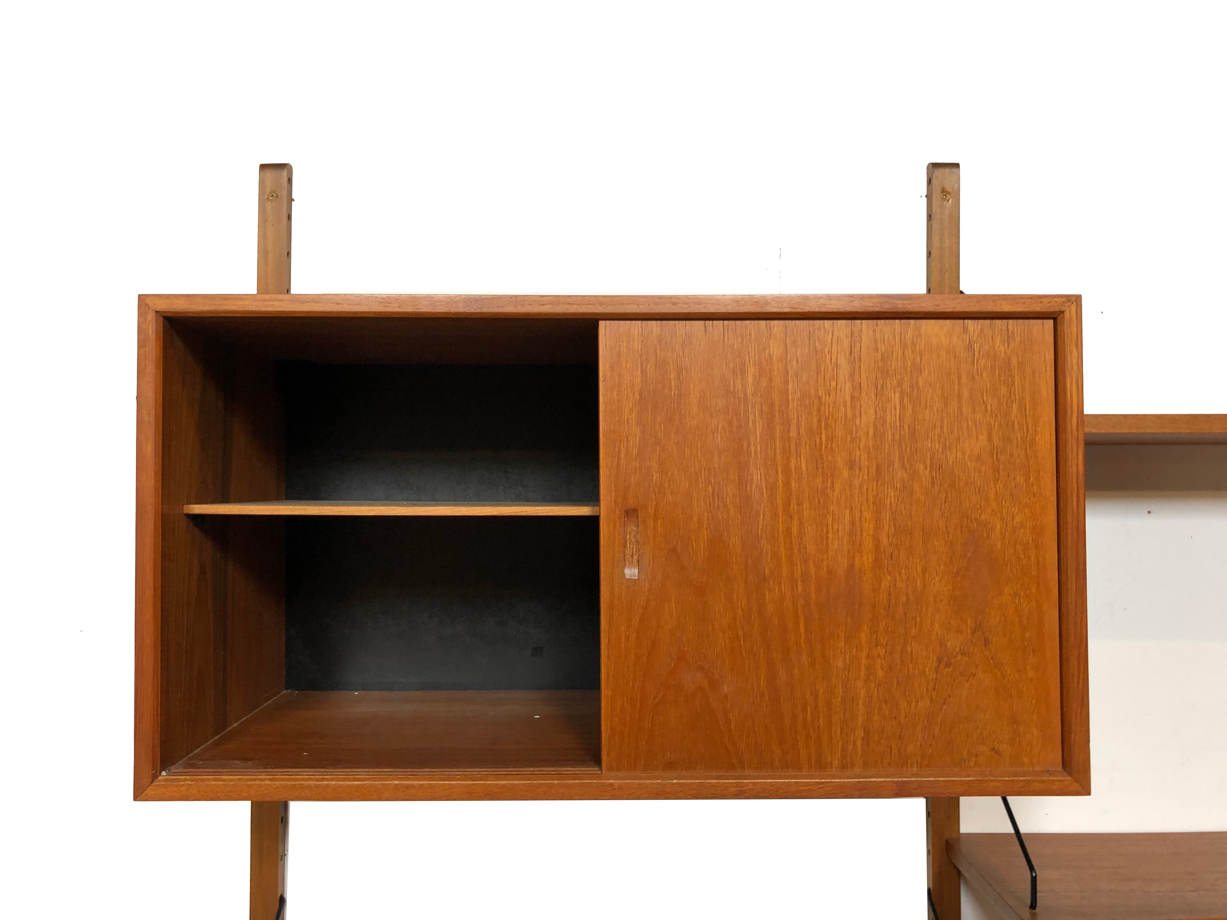 Vintage Poul Cadovius Royal System wall console from the 1960s
