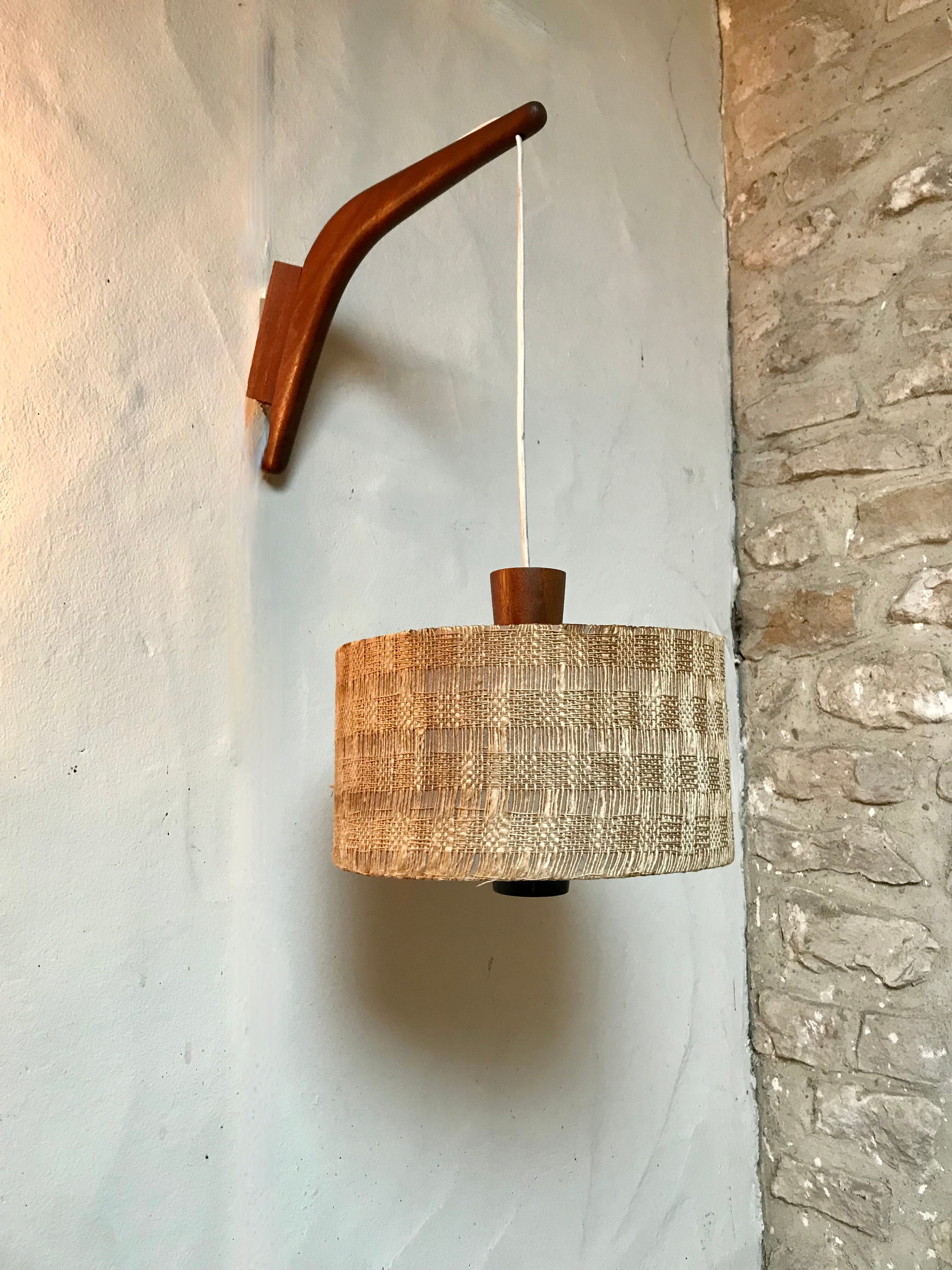 Teak wall lamp, 1950