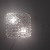 Plafonnier, applique en verre moulé, 1970