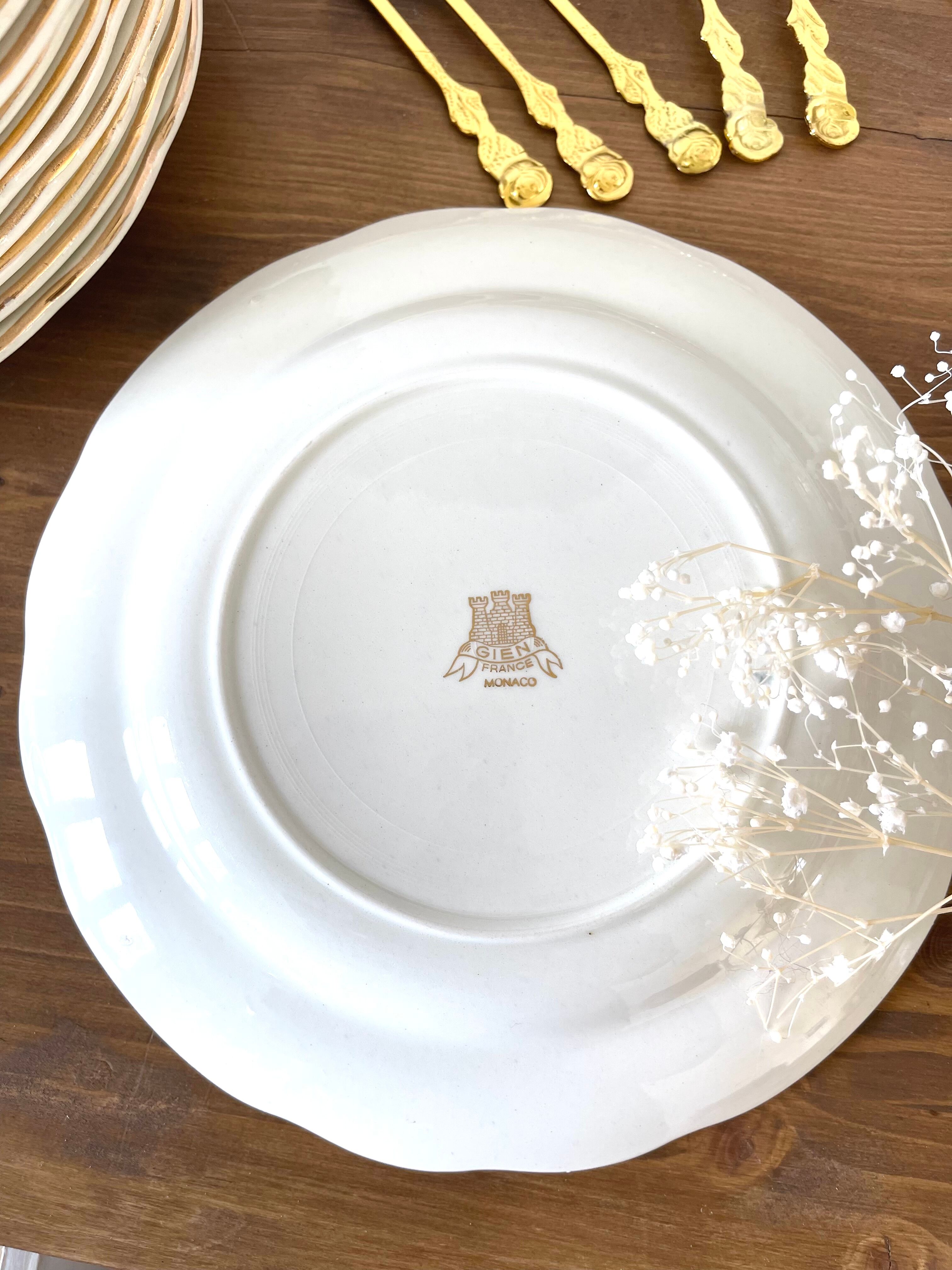 12 Gien vintage dessert plates