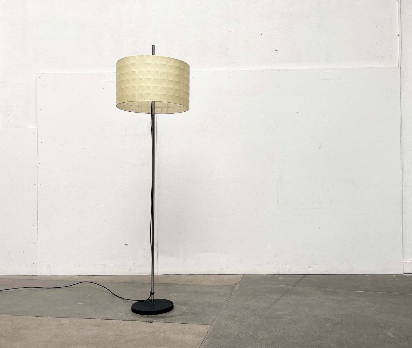 Mid-Century Modern Cocoon Floor Lamp by Friedel Wauer for Goldkant Leuchten, 1960s