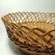 Vintage round wicker basket