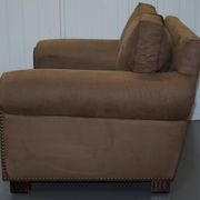 Ralph Lauren Jamaica velvet sofa pair with feather cushions.