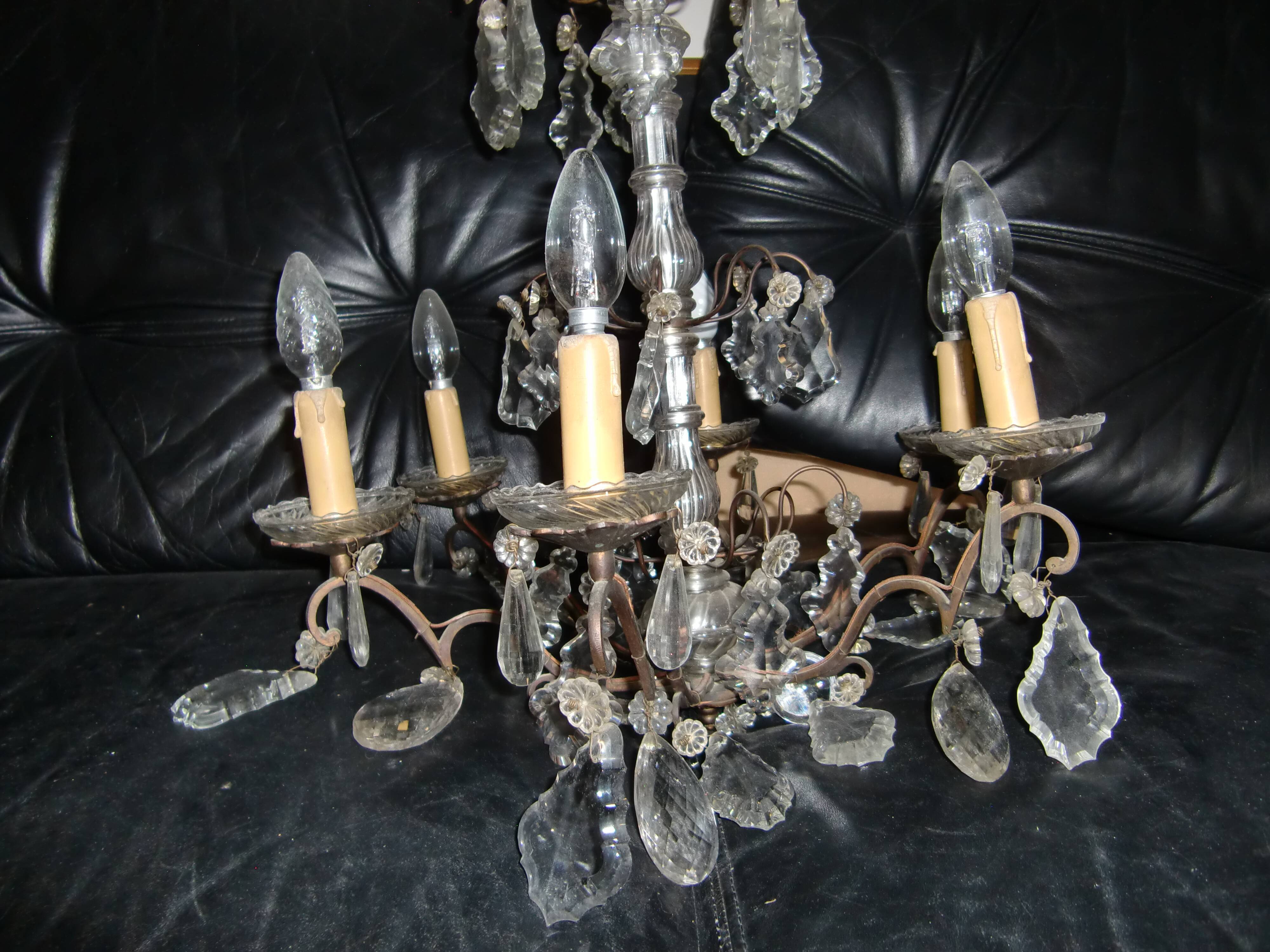 Lustre en cristal blanc