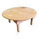 Round cedar wood table