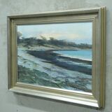 Jacques Zadig, Scandinavian Modern Landscape, Oil on Canvas, Framed