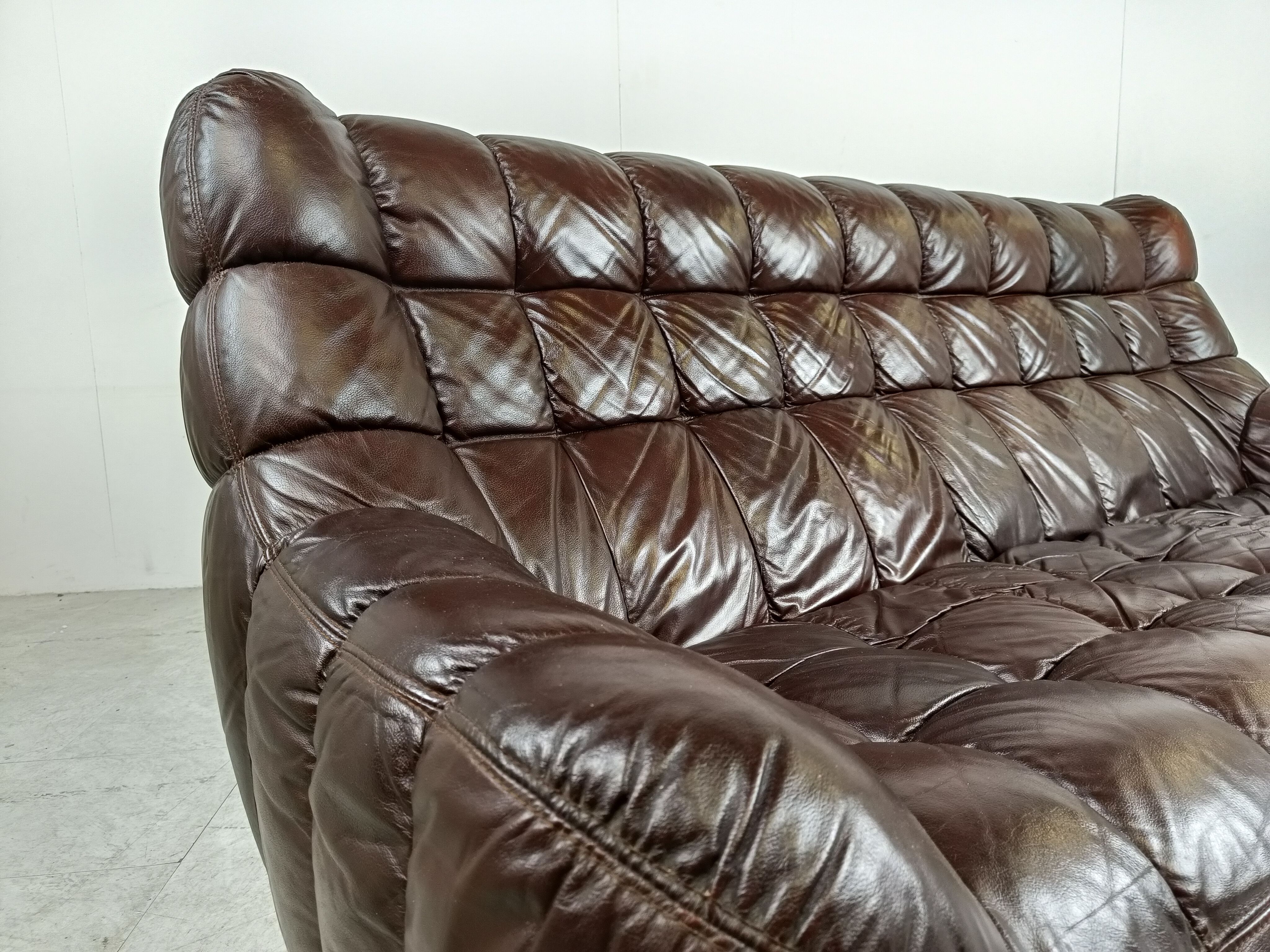 Vintage leather sofa 1970s
