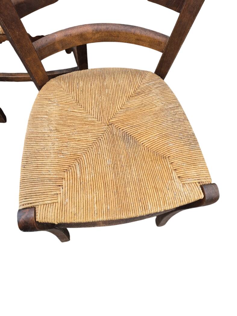 6 chaises + un fauteuil de campagne