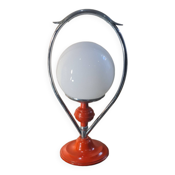 lampe acier peint 1960 a 70 bon etat 31x18 electrique d origine