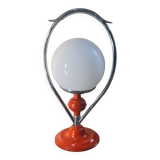 lampe  acier  peint  1960 a 70   bon etat  31x18  electrique d origine