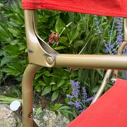 Fauteuil de camping pliant orange vintage