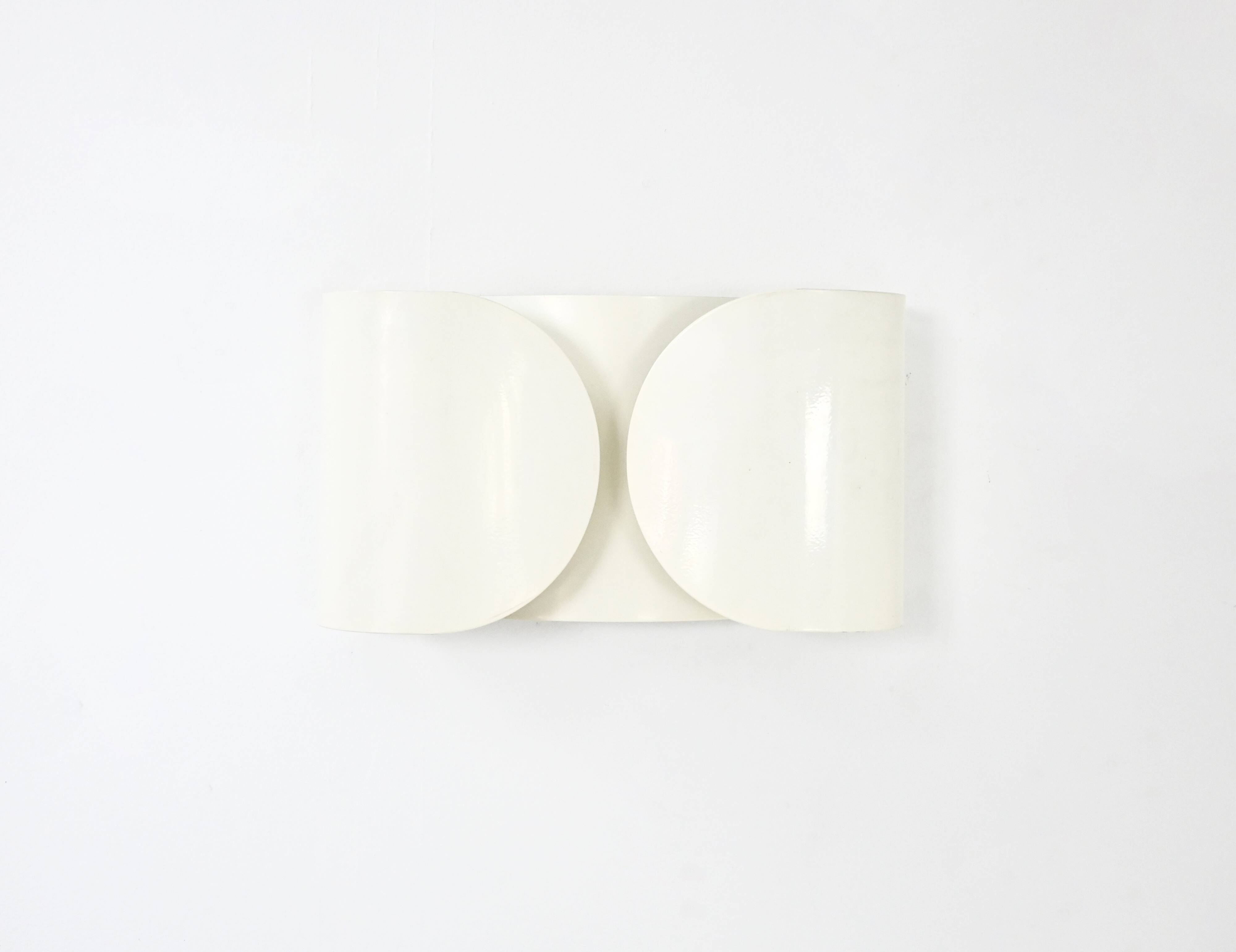 White "Foglio" wall light by Tobia & Afra Scarpa for Flos, 1960s.