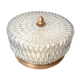 Glass and brass ceiling lamp