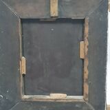 Old bevel mirror with metal parcloses pushed back Louis XIV style