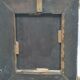 Old bevel mirror with metal parcloses pushed back Louis XIV style