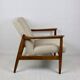 GFM-64 armchair, design by Edmund Homa from the 70s, beige boucle