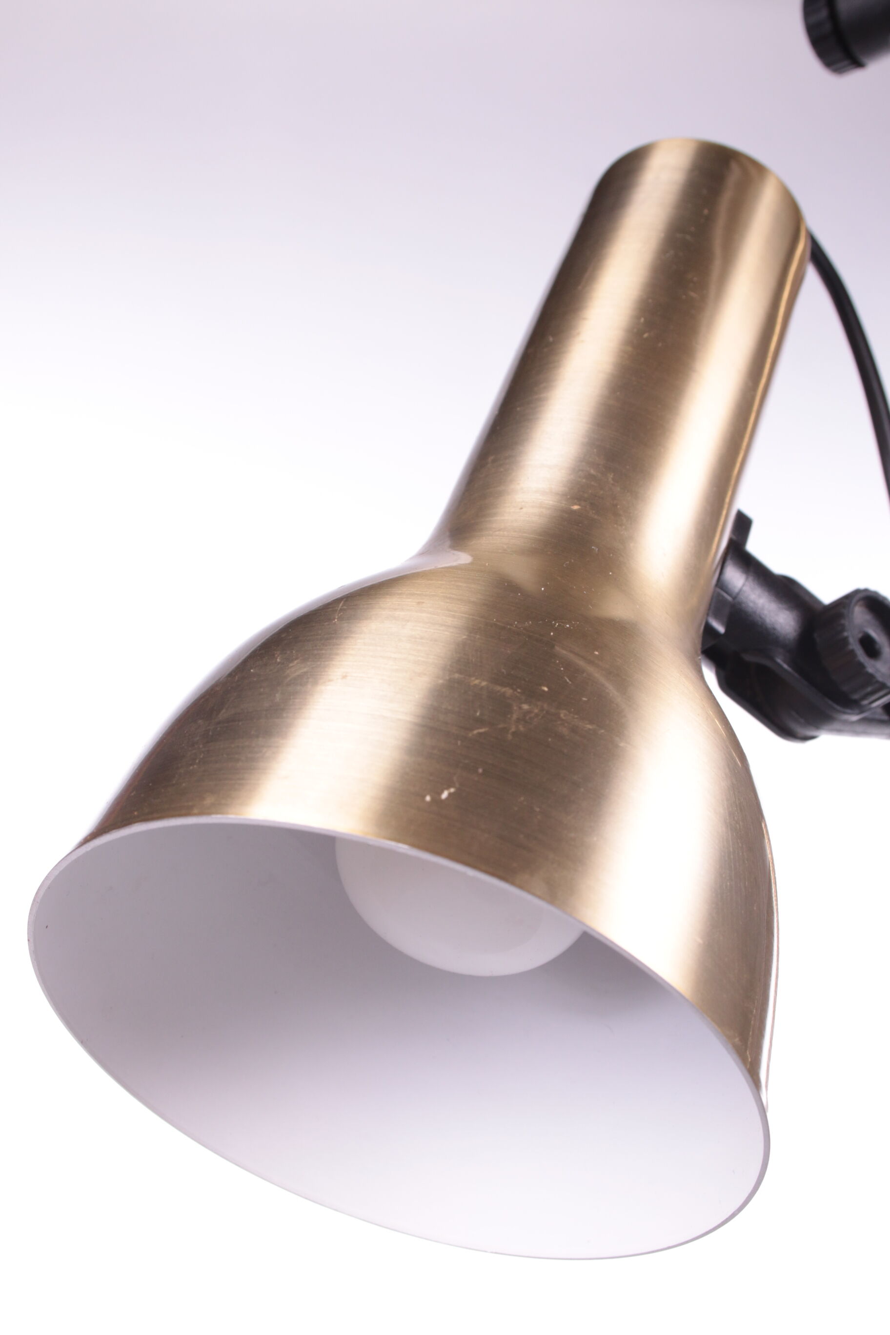Vintage Danish gold floor lamp by Dansa, 1960s