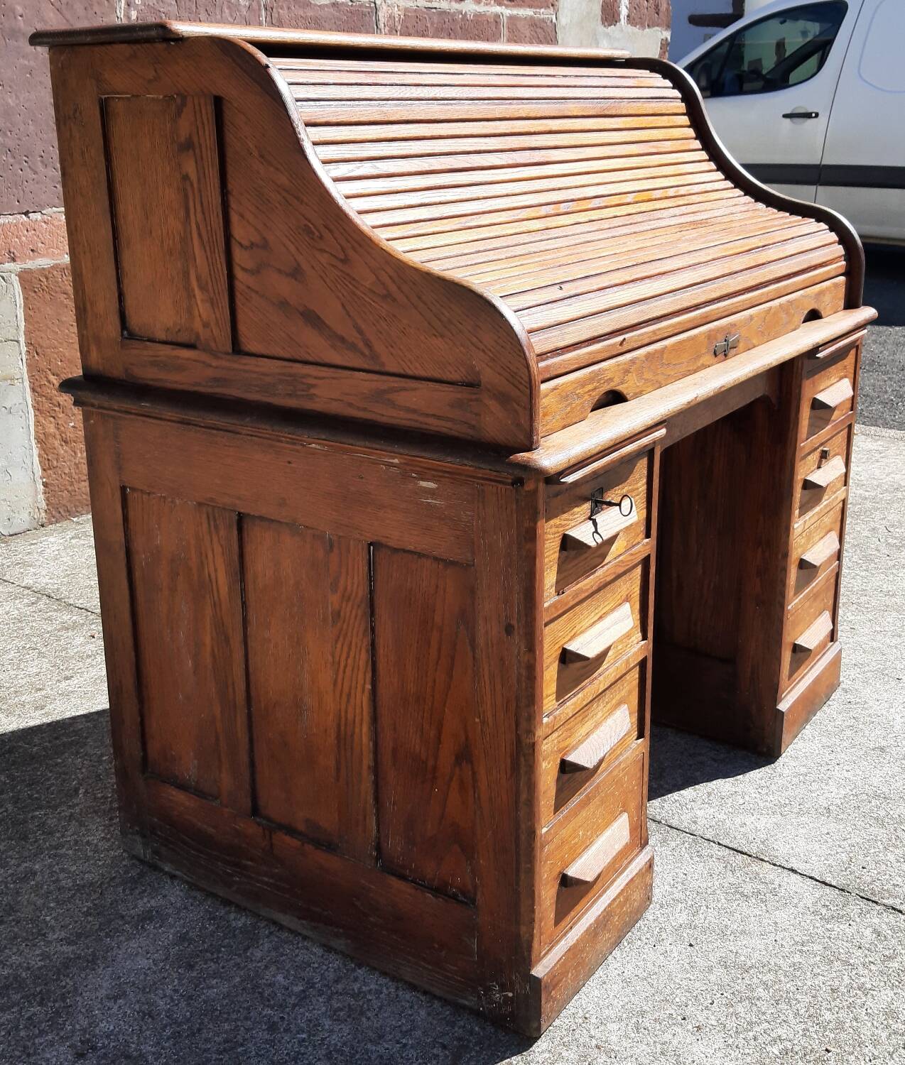 American "Roll Top" desk in oak.