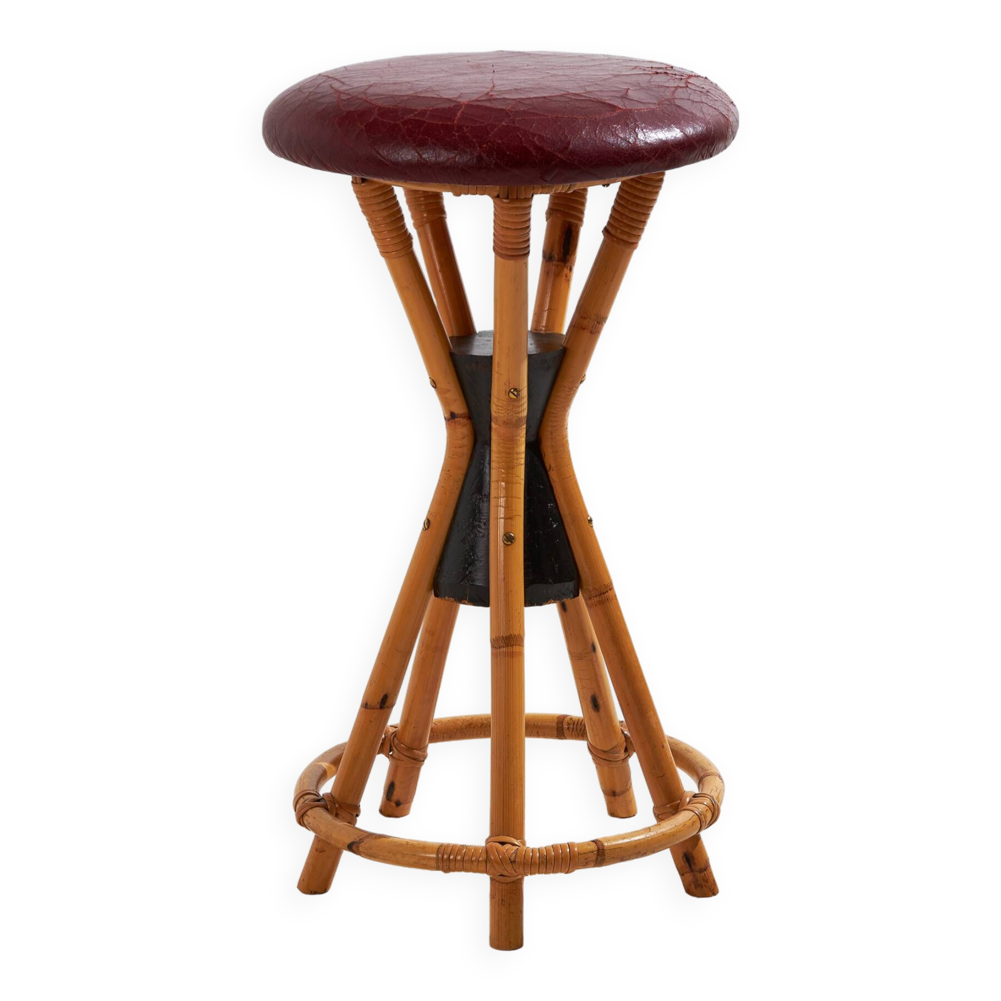 Tabouret de bar en bambou (mk10412)