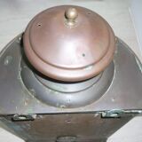 Ancient half-moon brass wall lantern