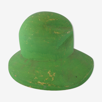 Moule à chapeau en plâtre pressé avec surface en fibre textile de couleur verte