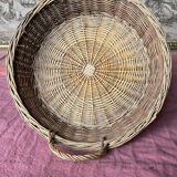 Wicker basket with 2 vintage handles