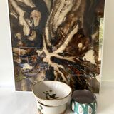 Painting 1972 under glass, metal frame